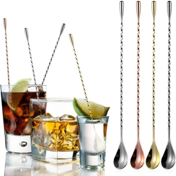 Factory Direct Color Stainless Steel Stir Cocktail Tool Bar Spoon, Silver, gold, black, rose gold
Factory Direct Color Stainless Steel Stir Cocktail Tool Bar Spoon, Silver, gold, black, rose gold