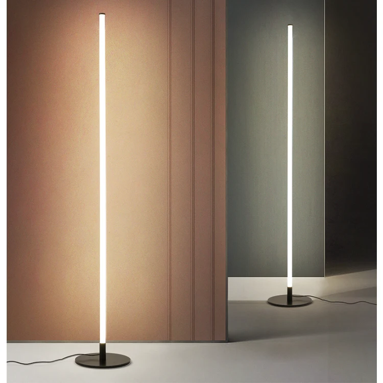 Slim acrylic 360 degree luminous LED linear tube for living room bedroom floor light