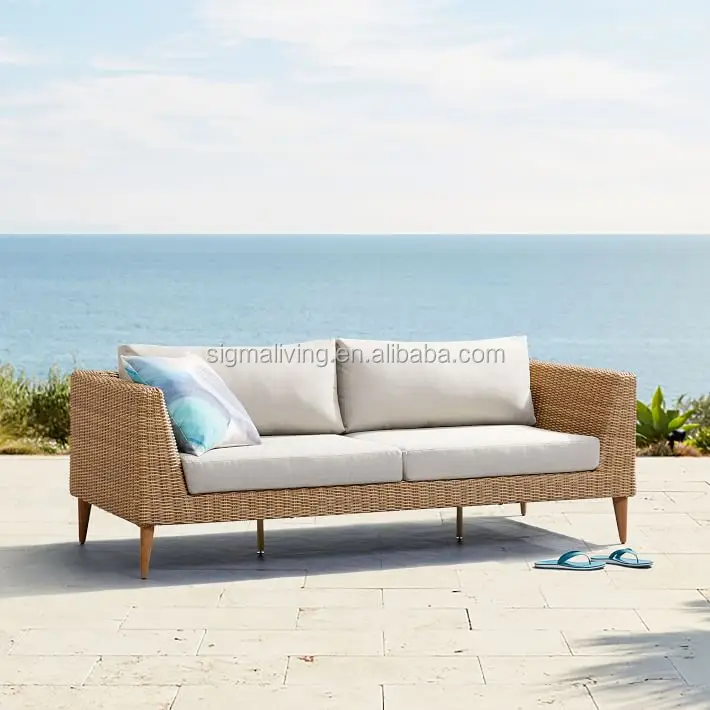 New arrival simple design wicker outdoor furniture garden patio rattan sofa