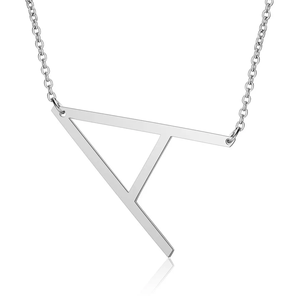 2021 New Stainless Steel Minimalist Silver Color 26 A-Z Letters Name Initial Necklace For Women Long Big Letter Pendant Necklace, Gold, silver, rose gold, customized
2021 New Stainless Steel Minimalist Silver Color 26 A-Z Letters Name Initial Necklace For Women Long Big Letter Pendant Necklace, Gold, silver, rose gold, customized