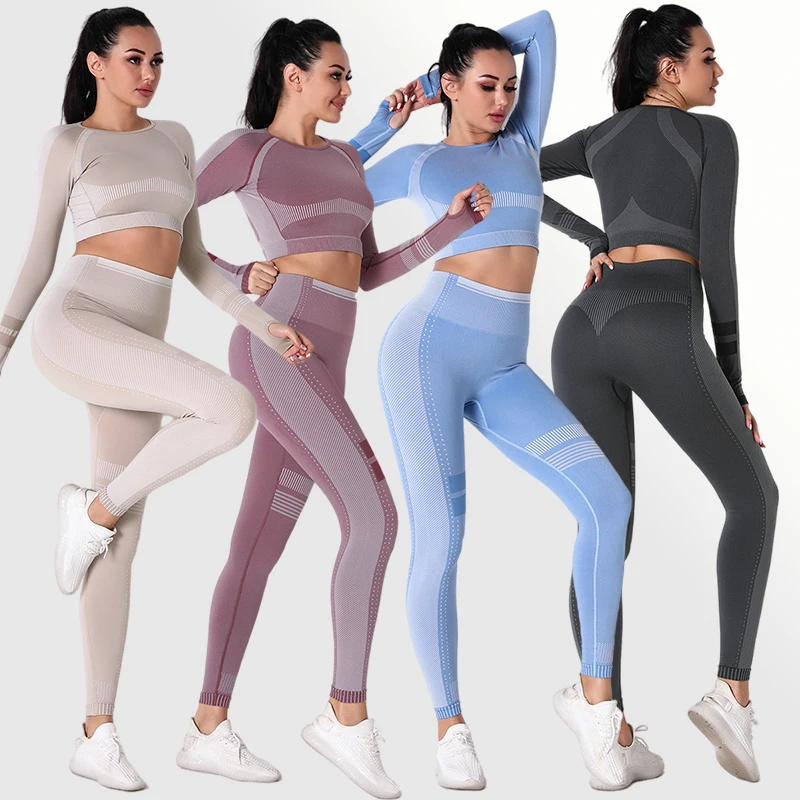 Long sleeve and legging seamless yoga sets womens plus size activewear 2021 yoga set
Long sleeve and legging seamless yoga sets womens plus size activewear 2021 yoga set