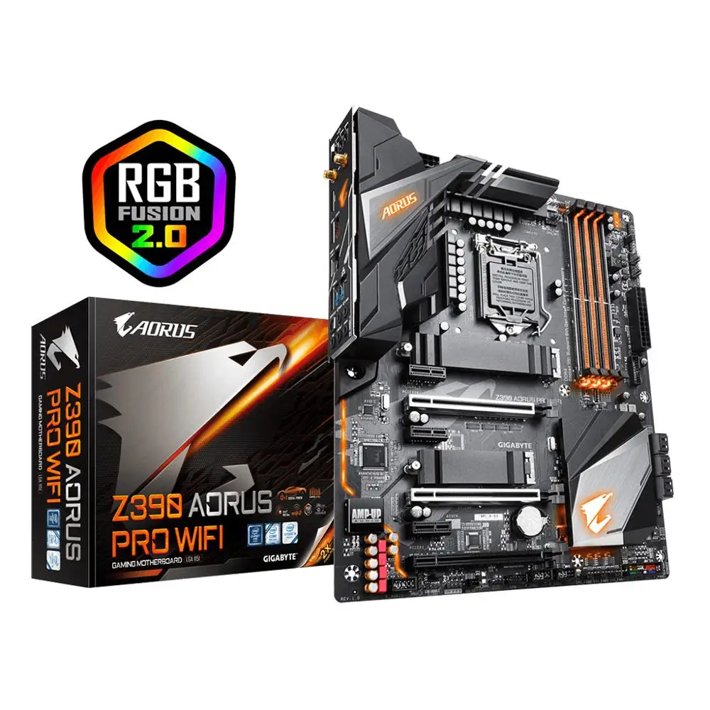 GIGABYTE Intel Z390 AORUS PRO WIFI with 12 Phases Digital VRM Solutions, Multi-cuts Heatsinks with Heatpipe Gaming Motherboard
GIGABYTE Intel Z390 AORUS PRO WIFI with 12 Phases Digital VRM Solutions, Multi-cuts Heatsinks with Heatpipe Gaming Motherboard