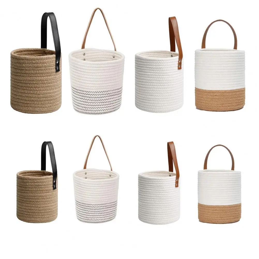 wholesale Small Woven Storage Baskets Jute Woven Hanging Storage with Leather semi-manual hanging baskets, Multi
wholesale Small Woven Storage Baskets Jute Woven Hanging Storage with Leather semi-manual hanging baskets, Multi