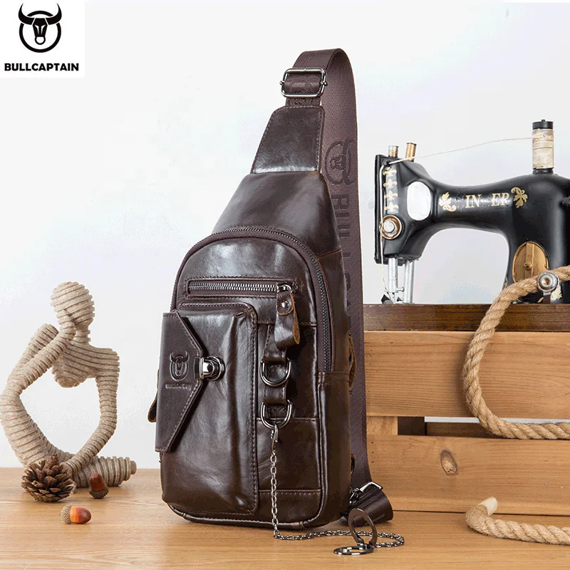 BULLCAPTAIN men's bag chest bag men's leather shoulder messenger chest phone pocket backpack
BULLCAPTAIN men's bag chest bag men's leather shoulder messenger chest phone pocket backpack