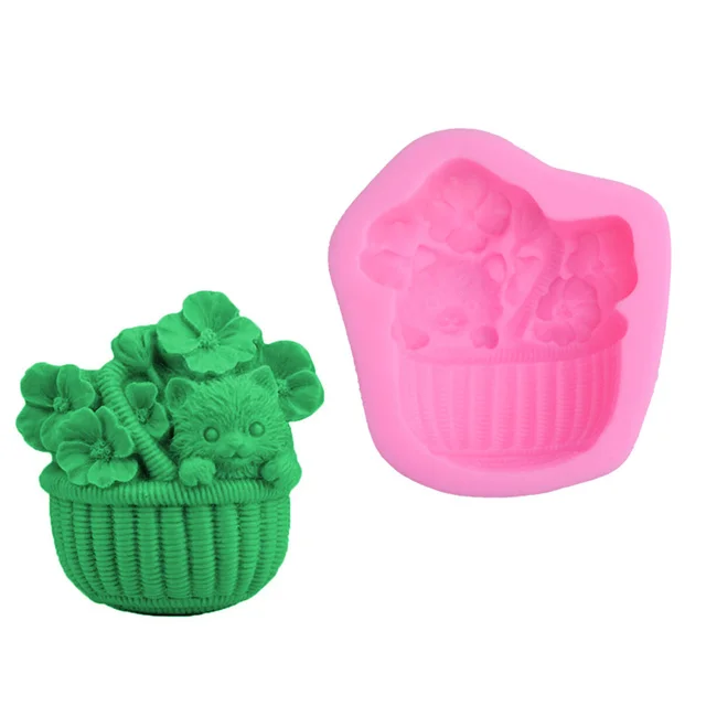 New Bear Flower Basket Fondant Silicone Mold Handmade Soap Mold Diy Cake Decoration Tool Kitchen Accessories, As show
New Bear Flower Basket Fondant Silicone Mold Handmade Soap Mold Diy Cake Decoration Tool Kitchen Accessories, As show