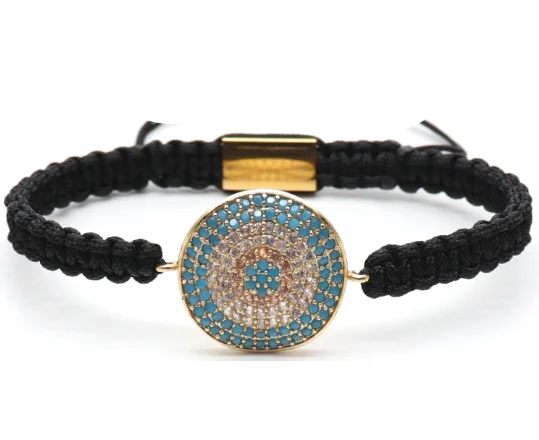 Hot-selling Handmade Macrame String Zircon Bracelet Surgical Stainless Steel Jewelry Adjustable Bracelets Men, Gold color
Hot-selling Handmade Macrame String Zircon Bracelet Surgical Stainless Steel Jewelry Adjustable Bracelets Men, Gold color