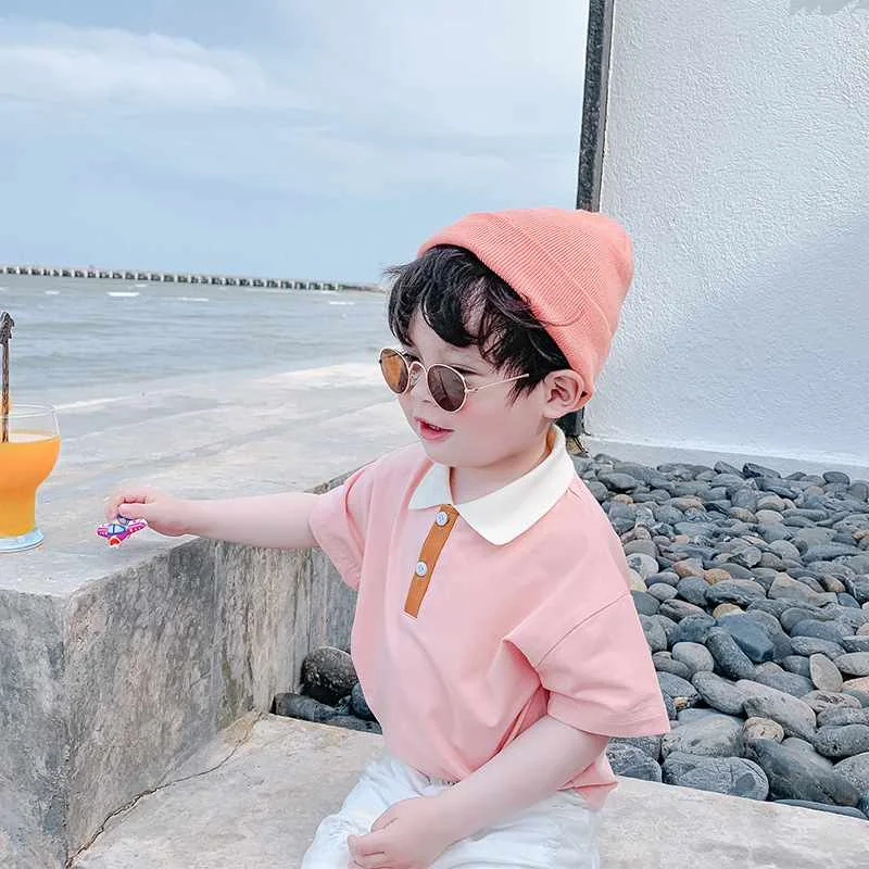 Boys Casual T-shirts Korean Summer Kids Solid Short Sleeve Tops Fashion Cotton Children Pullover Clothing 1-6t
Boys Casual T-shirts Korean Summer Kids Solid Short Sleeve Tops Fashion Cotton Children Pullover Clothing 1-6t