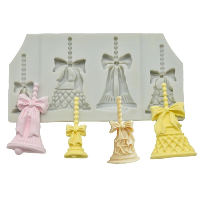 Christmas series bell shape silicone fondant trumpet instrument cake bow mold, White
Christmas series bell shape silicone fondant trumpet instrument cake bow mold, White