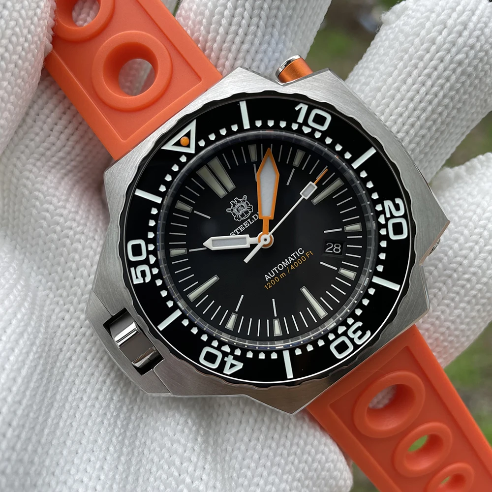 Steeldive SD1969 Factory Price 1200M Wateproof NH35 Automatic Bi-Direction Bezel Mechanical Dive Watches
Steeldive SD1969 Factory Price 1200M Wateproof NH35 Automatic Bi-Direction Bezel Mechanical Dive Watches