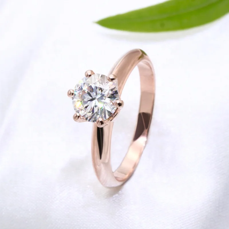 Classic 1ct rose gold plated moissanite rings 925 sterling silver rings moissanite diamond wedding engagement rings for women 
Classic 1ct rose gold plated moissanite rings 925 sterling silver rings moissanite diamond wedding engagement rings for women