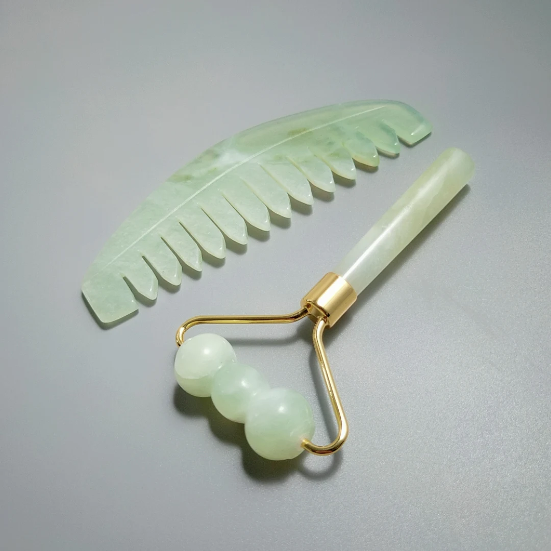 Best Seller High Quality Face Anti Aging Natural Xiuyan Jade Facial Roller with Jade comb for face
Best Seller High Quality Face Anti Aging Natural Xiuyan Jade Facial Roller with Jade comb for face