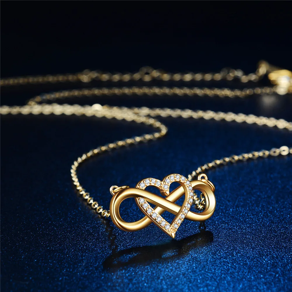 Hot Sale New Cubic Zircon Infinite Love Pendant Necklaces Gold Plated Inlaid Zirconia Love Heart Necklace For Mother Gift
Hot Sale New Cubic Zircon Infinite Love Pendant Necklaces Gold Plated Inlaid Zirconia Love Heart Necklace For Mother Gift