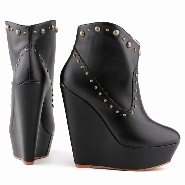 14CM Candy Colors Autumn High Heels Shoes Women Wedges Ankle Boots Heels Platform Single Boots Rivets Nightclubs Bota
14CM Candy Colors Autumn High Heels Shoes Women Wedges Ankle Boots Heels Platform Single Boots Rivets Nightclubs Bota