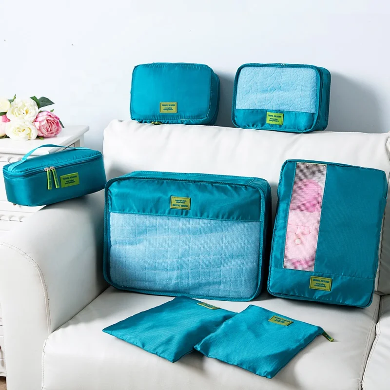 Cloth Organizer Storage 7 Set Packing Cubes With Shoe Bag Mesh Travel Cubes, Green/pink/navy/black/customized
Cloth Organizer Storage 7 Set Packing Cubes With Shoe Bag Mesh Travel Cubes, Green/pink/navy/black/customized