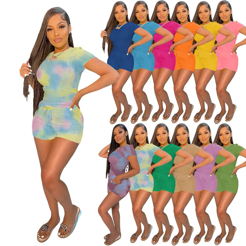 2022 Custom Summer Plain Solid Short Sleeve T Shirt Tracksuit Women Athletic Jogger Suit Biker Shorts Outfits Two Piece Set
2022 Custom Summer Plain Solid Short Sleeve T Shirt Tracksuit Women Athletic Jogger Suit Biker Shorts Outfits Two Piece Set