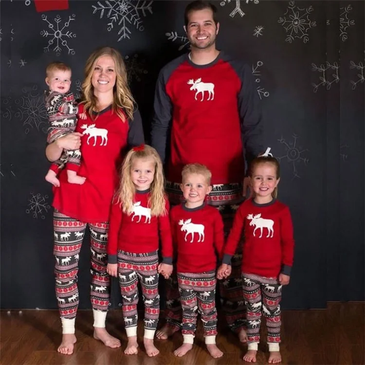 Xmas Moose Christmas Family Matching Adult Kids Sleepwear Nightwear Set Pajamas Party Clothing, Picture
Xmas Moose Christmas Family Matching Adult Kids Sleepwear Nightwear Set Pajamas Party Clothing, Picture