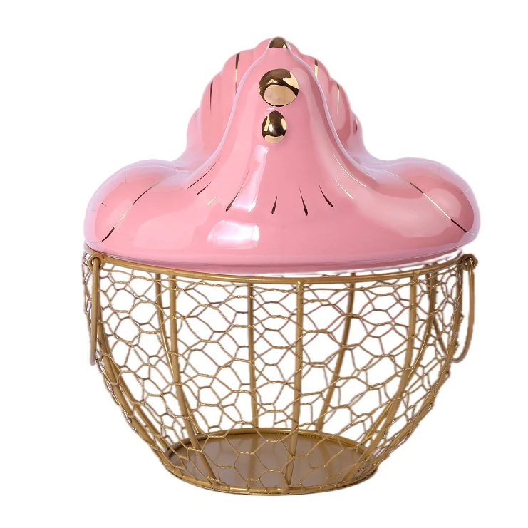 2021 Hot Sale Gold Gold Wire Chicken Egg Basket with Large Capacity Eggs Basket, 6 pattern color
2021 Hot Sale Gold Gold Wire Chicken Egg Basket with Large Capacity Eggs Basket, 6 pattern color