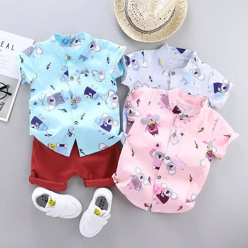 Fashion Boys Infant Clothing Summer Koala Print Cartoon 2Pcs Clothes 100% Cotton Baby Boy Shirt And Shorts Set
Fashion Boys Infant Clothing Summer Koala Print Cartoon 2Pcs Clothes 100% Cotton Baby Boy Shirt And Shorts Set