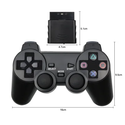 

ps2 wired cable usb controller for playstation 2 joystick video game console, Black