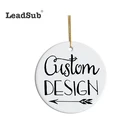 Family Blank Ornaments Leadsub Family Name Christmas Tree Ornament Custom Clear Sublimation Blank Hanging