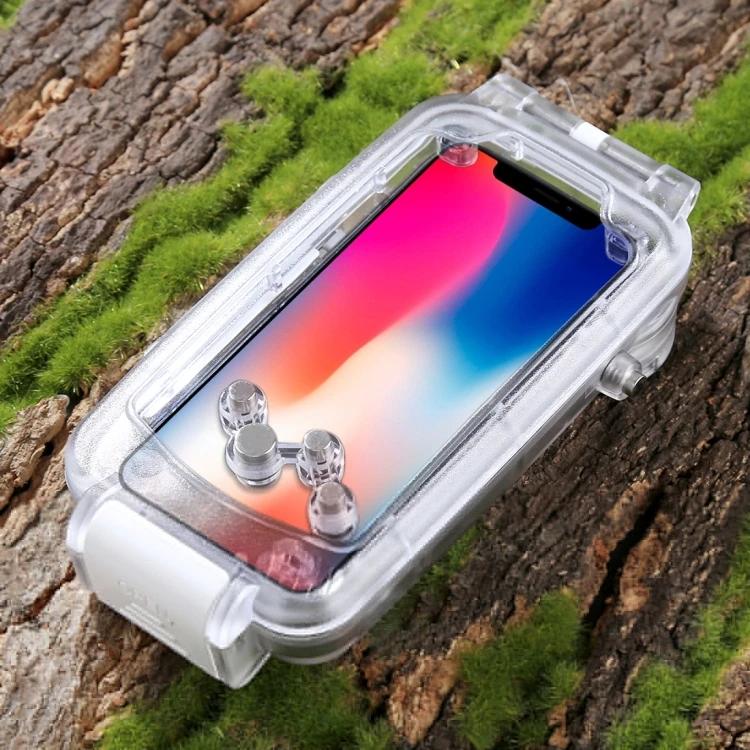 

PULUZ 40m/130ft Waterproof Diving Case for iPhone X / XS, Photo Video Taking Underwater Housing Cover
