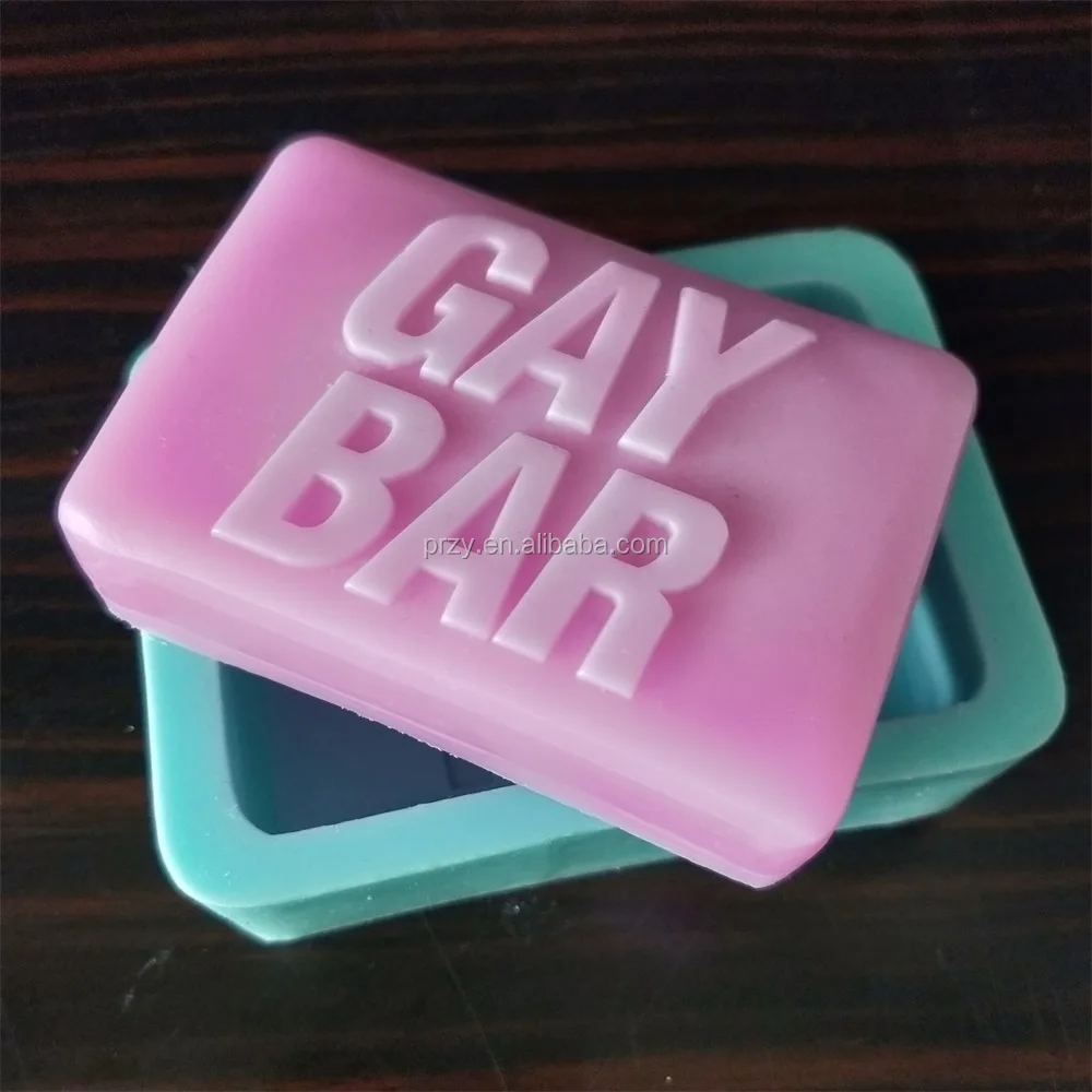 qt0220 gay bar embossing soap silicone mold with high quality