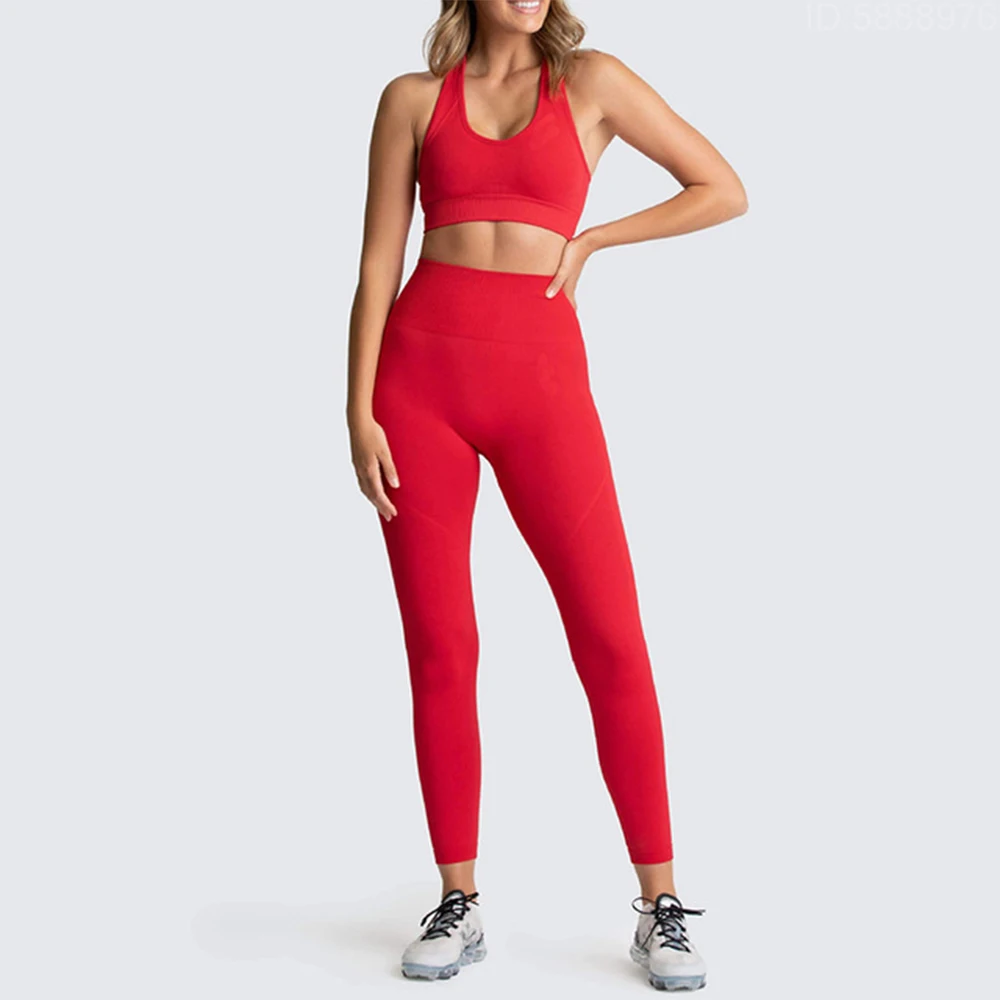 FunFishing 2021 Fitness Seamless Yoga Set Solid Crop Women Suit Gym Two Piece Set Sportswear
FunFishing 2021 Fitness Seamless Yoga Set Solid Crop Women Suit Gym Two Piece Set Sportswear