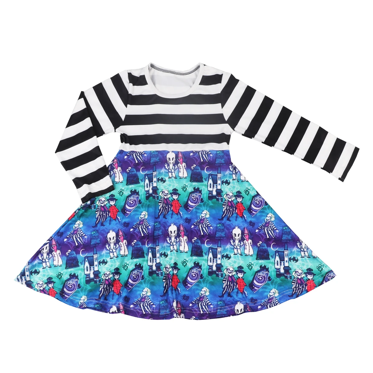 Toddler Girl Striped Patchwork Cartoon Print Dress Customize Baby Girl Spring Fall Casual Dress
Toddler Girl Striped Patchwork Cartoon Print Dress Customize Baby Girl Spring Fall Casual Dress