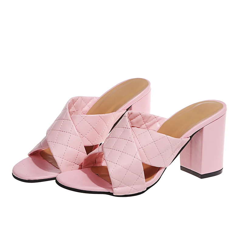 New arrivals 2021 summer big size dress shoes women block heeled sandals, White,black,pink
New arrivals 2021 summer big size dress shoes women block heeled sandals, White,black,pink