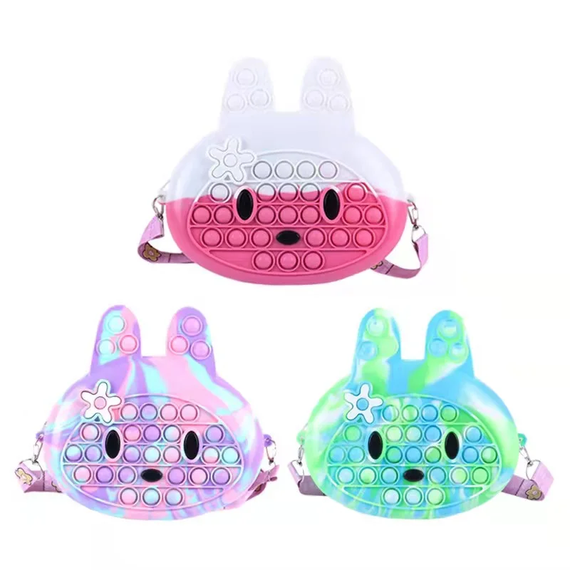children Kids fidget popit cross body shoulder bag girl cute silicone handbags pop it melody rabbit coin purse
children Kids fidget popit cross body shoulder bag girl cute silicone handbags pop it melody rabbit coin purse