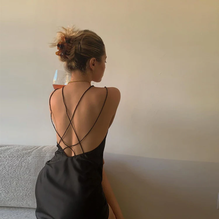 Clacive New Arrival 2022 Vestidos Satin Summer Dresses Spaghetti Strap Back Twist Black Stylish Bandage Dresses Women Casual
Clacive New Arrival 2022 Vestidos Satin Summer Dresses Spaghetti Strap Back Twist Black Stylish Bandage Dresses Women Casual