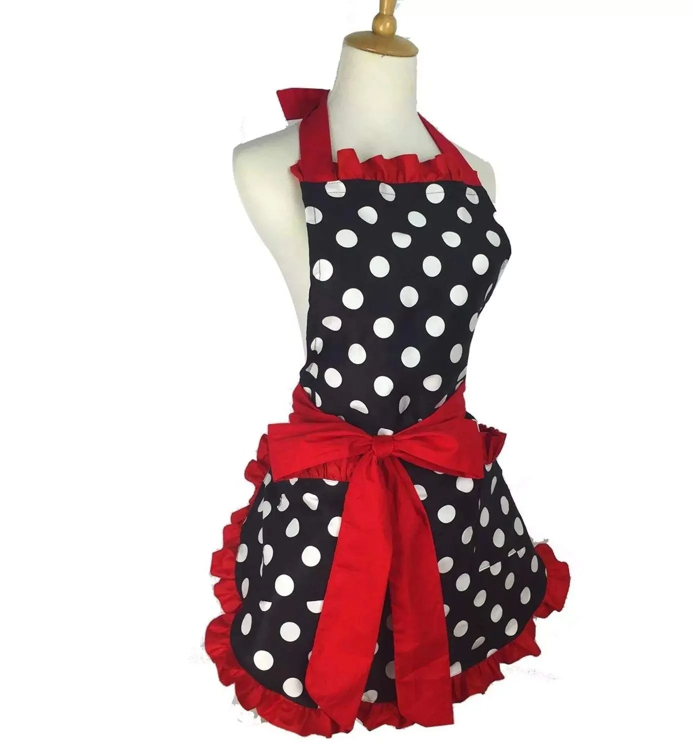 Lovely Retro Aprons for Women Apron Kitchen Barista Cute Bowknot with Pockets Adjustable Cotton Sexy Polka Dot Delicate Hemline
Lovely Retro Aprons for Women Apron Kitchen Barista Cute Bowknot with Pockets Adjustable Cotton Sexy Polka Dot Delicate Hemline