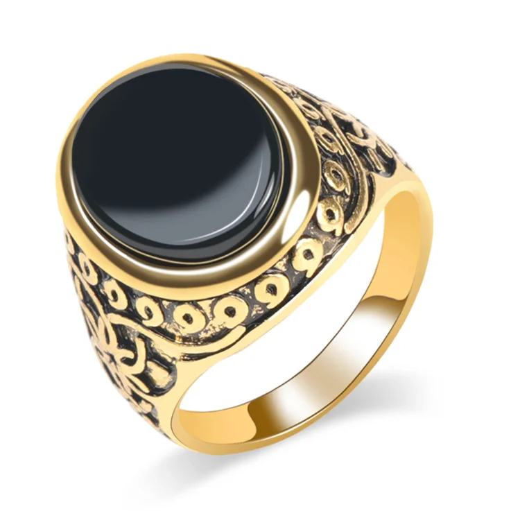Trendy Jewelry Factory Wholesale Vintage Rings Black Square Signet Turkish Ring For Men
Trendy Jewelry Factory Wholesale Vintage Rings Black Square Signet Turkish Ring For Men