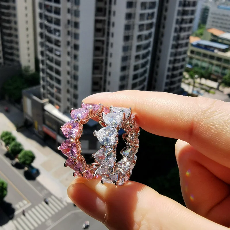 gold plated jewelry Cubic zirconia diamond ring with pink fancy heart shape for women engagement
gold plated jewelry Cubic zirconia diamond ring with pink fancy heart shape for women engagement
