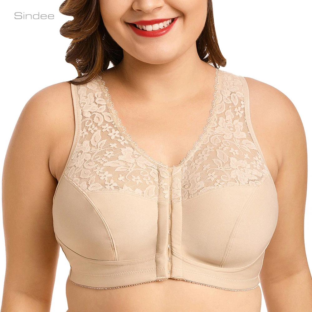 Wholesale Women's Front Closure Wirefree Bra Breathable Plus Size Full Figure Wireless Lace Bra, White,black,red,purple
Wholesale Women's Front Closure Wirefree Bra Breathable Plus Size Full Figure Wireless Lace Bra, White,black,red,purple