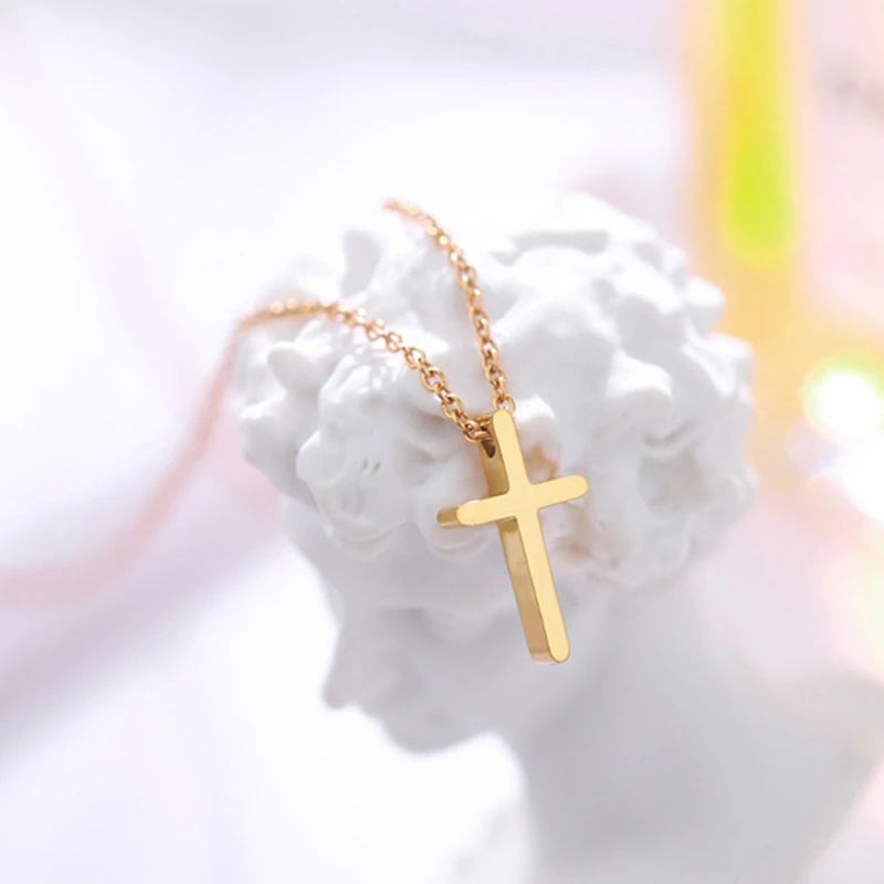 Trendy Stainless Steel Necklace for Women Christian Jewelry 18K Gold PVD Plated Tiny Cross Pendant Necklaces
Trendy Stainless Steel Necklace for Women Christian Jewelry 18K Gold PVD Plated Tiny Cross Pendant Necklaces