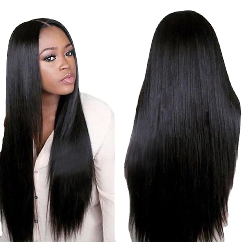 Cross-border hot wig European and American ladies medium long straight African long hair synthetic wigs wholesale, Black
Cross-border hot wig European and American ladies medium long straight African long hair synthetic wigs wholesale, Black