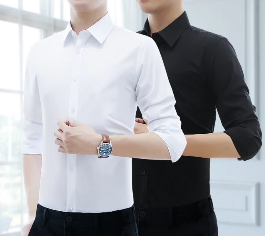 Fashion Business Spring Solid Slim Fit Shirts For Men Formal Office Full Sleeve men's Work Wear dress shirt STF003, 8 colors
Fashion Business Spring Solid Slim Fit Shirts For Men Formal Office Full Sleeve men's Work Wear dress shirt STF003, 8 colors