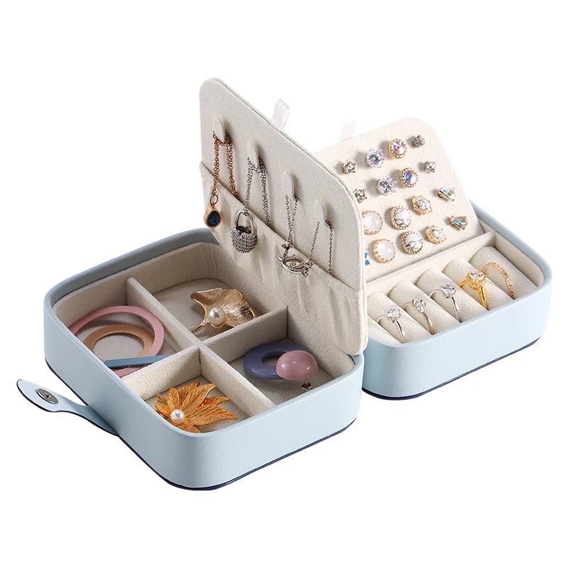 2020 Custom Pu Leather Travel Jewelry Case Small Jewelry Storage Case With Snap Portable Necklace Ring Earring Jewellery Box, Blue
2020 Custom Pu Leather Travel Jewelry Case Small Jewelry Storage Case With Snap Portable Necklace Ring Earring Jewellery Box, Blue