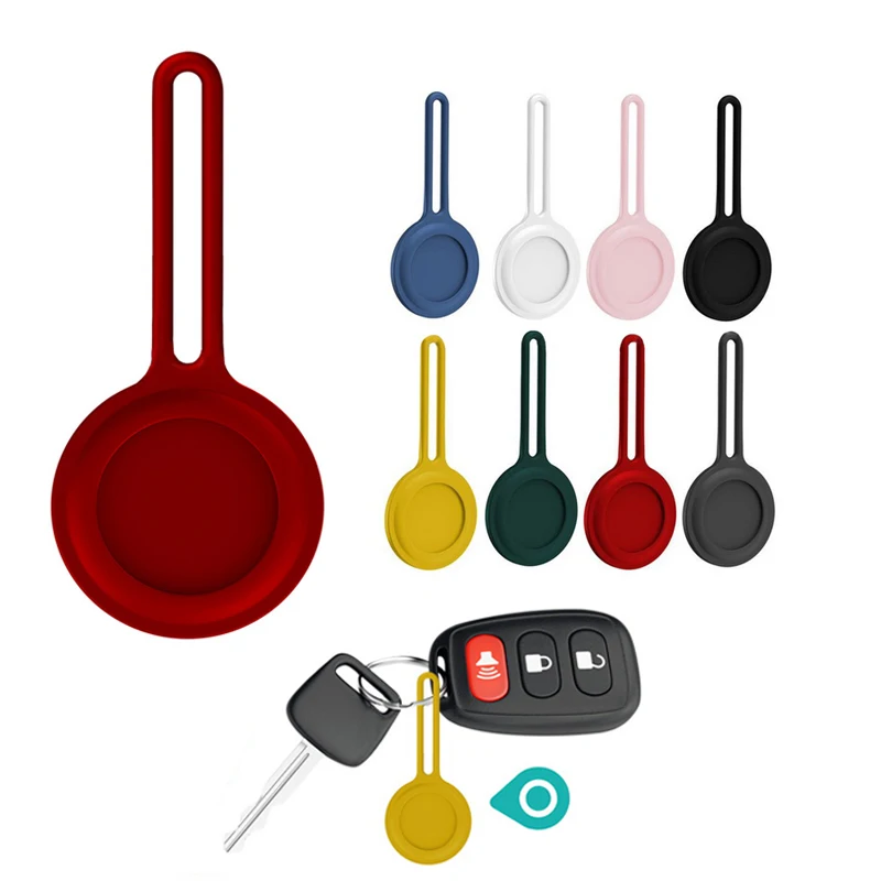 Anti-lost Silicone Locator Protector Cover Air Tag Case Cover Keychain Ring Clip Holder For Apple Airtags Case For Airtag, 8 colors
Anti-lost Silicone Locator Protector Cover Air Tag Case Cover Keychain Ring Clip Holder For Apple Airtags Case For Airtag, 8 colors