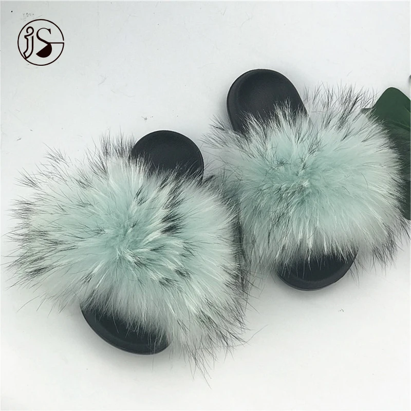2021 High-end genuine raccoon fur slides women slippers colorful footwear women slippers long furry fur slippers, Picture
2021 High-end genuine raccoon fur slides women slippers colorful footwear women slippers long furry fur slippers, Picture