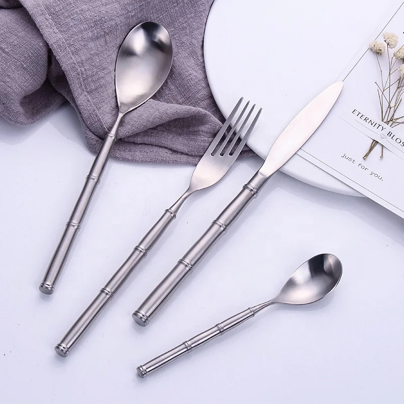 Hot selling PVD color metal cutlery set 4 pcs set high quality 18/8 stainless steel flatware set cutlery, Customized color
Hot selling PVD color metal cutlery set 4 pcs set high quality 18/8 stainless steel flatware set cutlery, Customized color