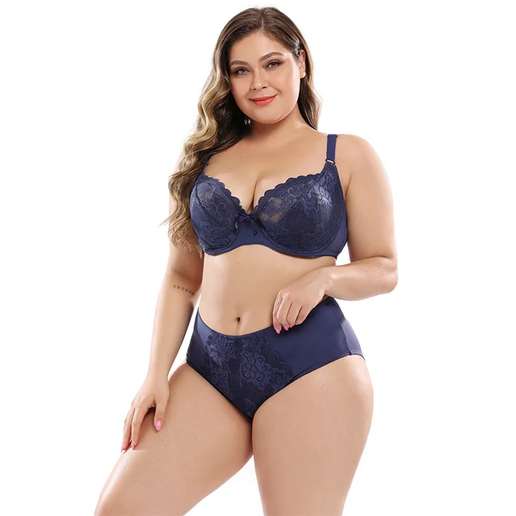 bra & brief sets push up plus size lingerie woman underwear set padded bra brief big size Custom logo
bra & brief sets push up plus size lingerie woman underwear set padded bra brief big size Custom logo