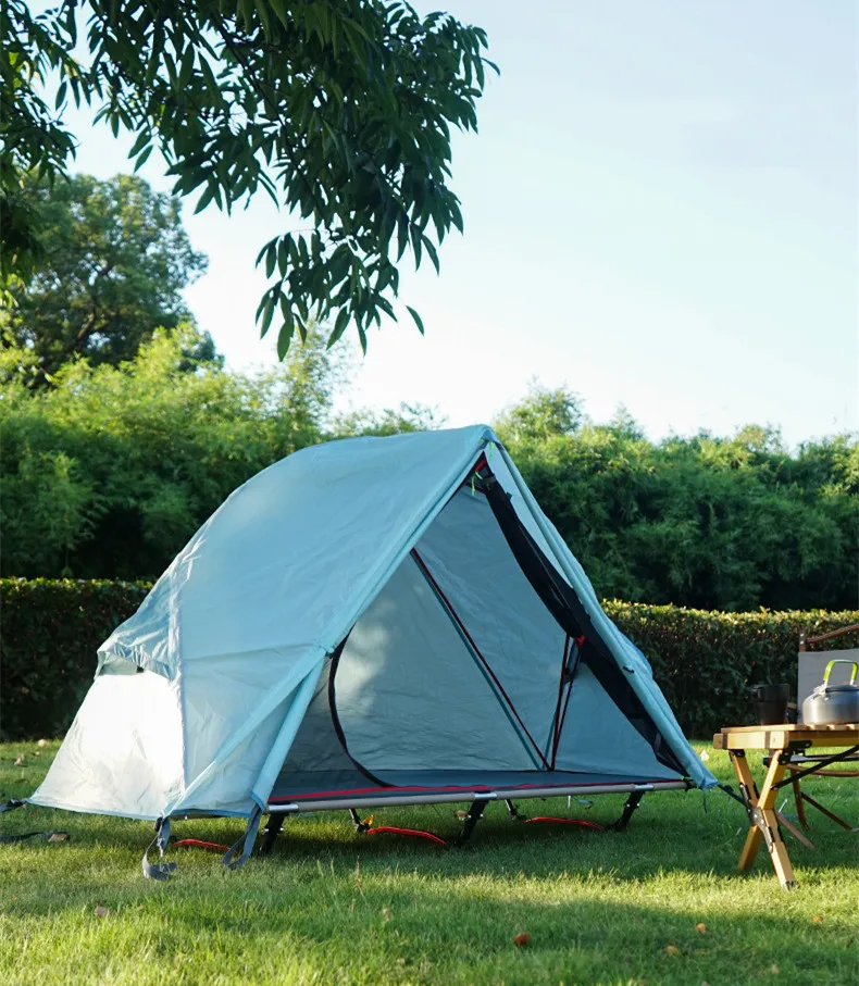 1 Person Camping Travel folding Double Layer Bed Tent Automatic Off Ground Tent Cot, Blue
1 Person Camping Travel folding Double Layer Bed Tent Automatic Off Ground Tent Cot, Blue