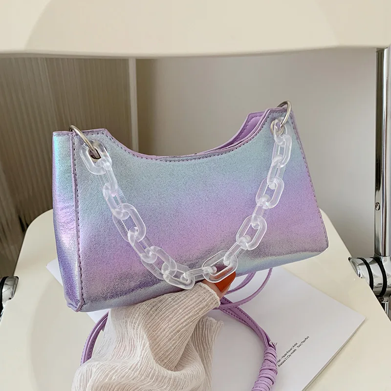 2021 new Korean version woman bags luxury gradient color ladies handbags female of shiny oladies shoulder bags women hand bag, White, purple, blue
2021 new Korean version woman bags luxury gradient color ladies handbags female of shiny oladies shoulder bags women hand bag, White, purple, blue