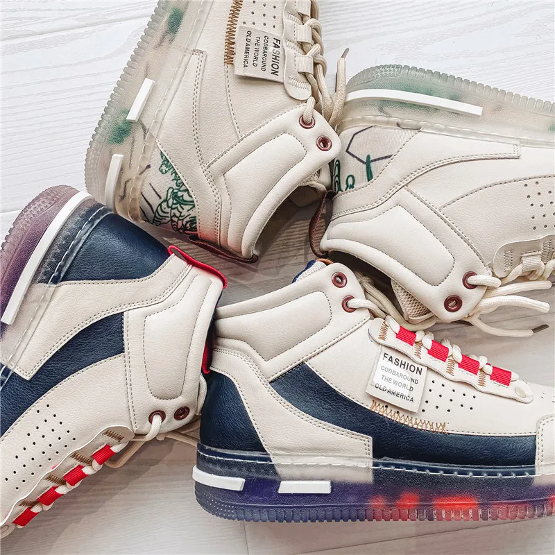 New fashion trend high-top transparent bottom sneakers comfortable fashion casual sneakers
New fashion trend high-top transparent bottom sneakers comfortable fashion casual sneakers