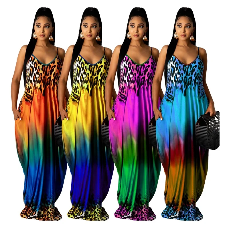 2021 hot sale summer fashion dresses Leopard Printed Loose women spaghetti Strap long maxi dress
2021 hot sale summer fashion dresses Leopard Printed Loose women spaghetti Strap long maxi dress