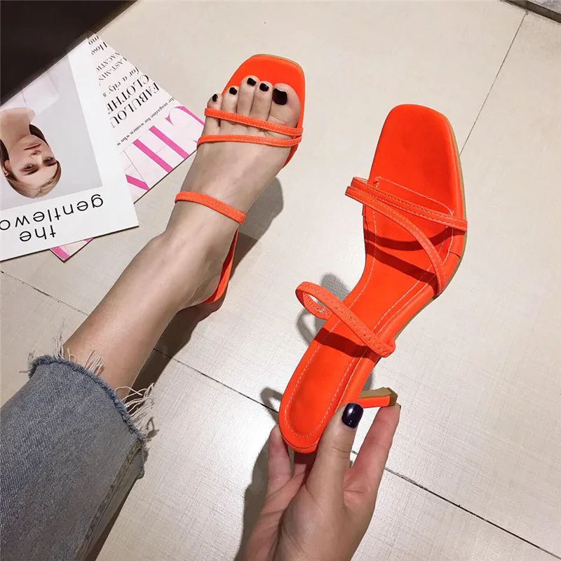 Women Summer Narrow Band Ladies Elegant Sandals Slipper Fashion High Thin Heel Outdoor Slides Female Dress Shoes, As pictures
Women Summer Narrow Band Ladies Elegant Sandals Slipper Fashion High Thin Heel Outdoor Slides Female Dress Shoes, As pictures