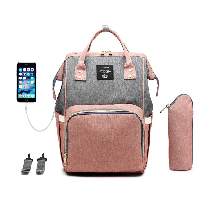 Waterproof Lequeen Diaper Bag Backpack with Stroller Strap and USB Charging Maternity Nappy Changing Bag For Travel Baby Care, Multi-color
Waterproof Lequeen Diaper Bag Backpack with Stroller Strap and USB Charging Maternity Nappy Changing Bag For Travel Baby Care, Multi-color