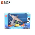 Deep ocean shark lobster fish octopus model plastic sea animal set toy